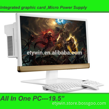 All in one pc, case with led computer monitor 19.5" ,integrate graphic card OEM or ODM